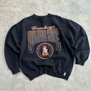 Vintage 90s Oklahoma State University Osu Black Unisex Crewneck Pistol Pete XL